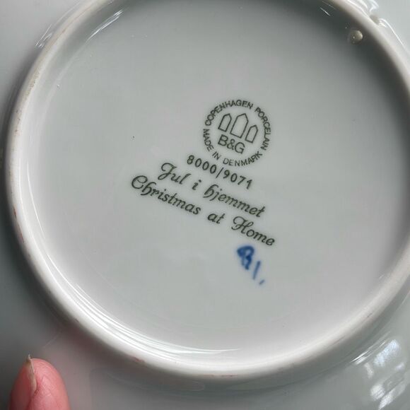 1971 Bing & Grondahl Christmas collector plate “ Christmas at Home” 8000/9071 De - Picture 3 of 4